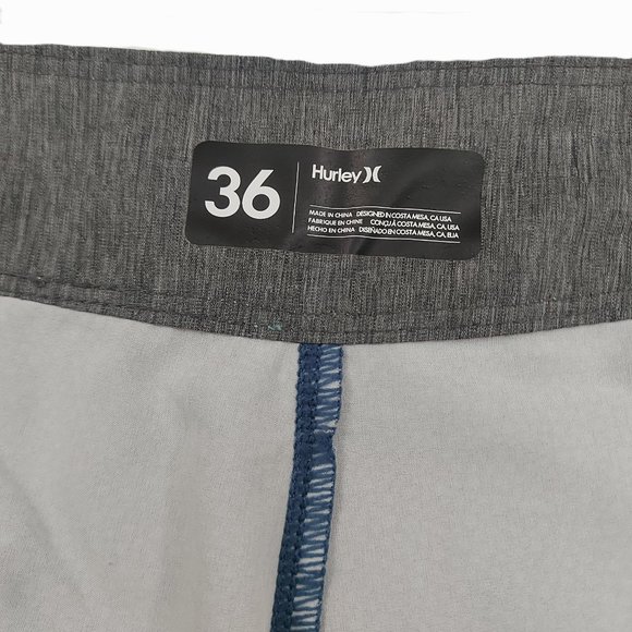 Hurley Board Shorts Mens 36 Green Phantom Drawstring Pool Beach Lightweight - Picture 10 of 10